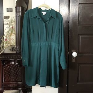 Green Long Sleeve Topshop Dress - Size 8